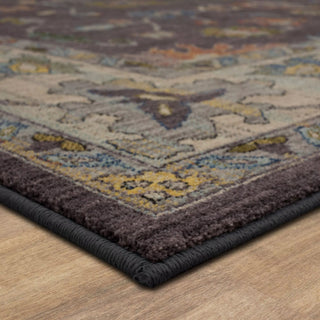 Karastan Pandora Fury Eggplant Area Rug Corner 