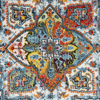 LR Resources Fusion 81346 White / Blue Area Rug Alternate Image