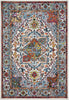 LR Resources Fusion 81346 White / Blue Area Rug 