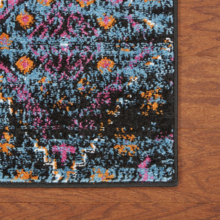 LR Resources Fusion 81349 Blue/Black Area Rug Alternate Image