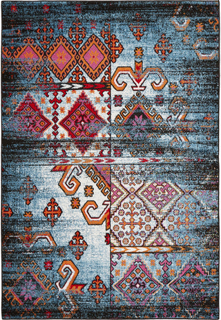 LR Resources Fusion 81349 Blue/Black Area Rug main image