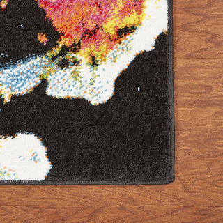 LR Resources Fusion 81351 Black Area Rug Alternate Image