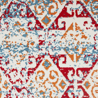 LR Resources Fusion 81353 White/Blue Area Rug Alternate Image