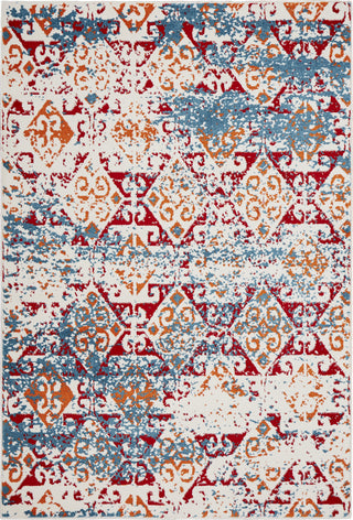 LR Resources Fusion 81353 White/Blue Area Rug 