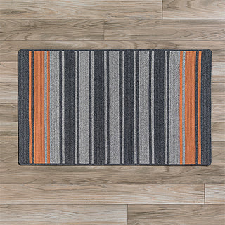 Colonial Mills Frazada Stripe FZ29 Charcoal /Orange Area Rug Main Image 