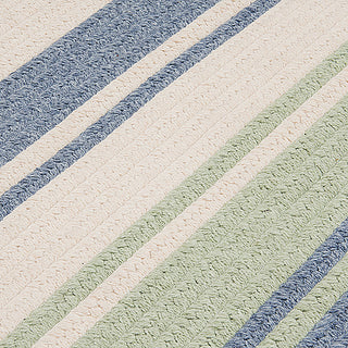 Colonial Mills Frazada Stripe FZ49 Light Blue/Mint Area Rug Closeup Image