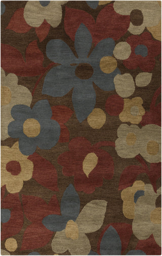 Surya Goa G-5099 Burgundy Area Rug 5' x 8'