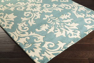 Surya Goa G-5131 Teal Hand Tufted Area Rug 5x8 Corner