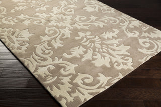 Surya Goa G-5132 Light Gray Hand Tufted Area Rug 5x8 Corner