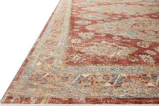 Loloi Gaia GAA-02 Gold/Brick Area Rug Corner Image