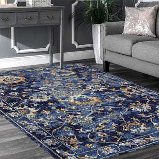 LR Resources Gala 81275 Indigo Multi Area Rug Alternate Image Feature