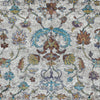 LR Resources Gala Jacobean Sky Gray / Blue Area Rug Detail Image