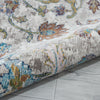 LR Resources Gala Jacobean Sky Gray / Blue Area Rug Pile Image