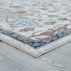 LR Resources Gala Jacobean Sky Gray / Blue Area Rug Corner Image