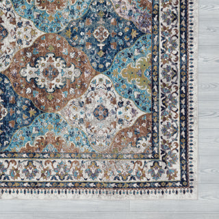 LR Resources Gala Bohemian Tabriz Multi Area Rug Angle Image