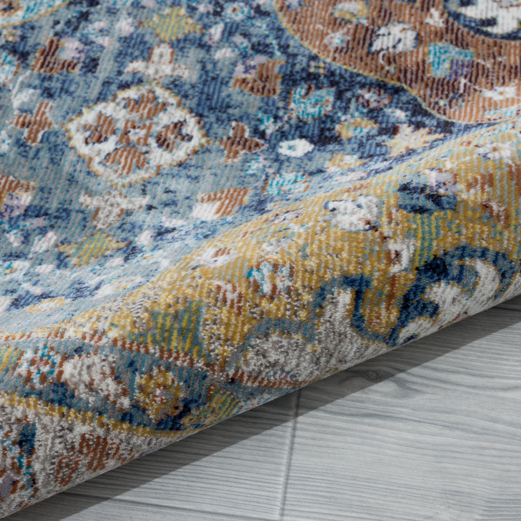 LR Home Gala Turquoise Multi 5 Ft. X 8 Ft. Indoor Area Rug