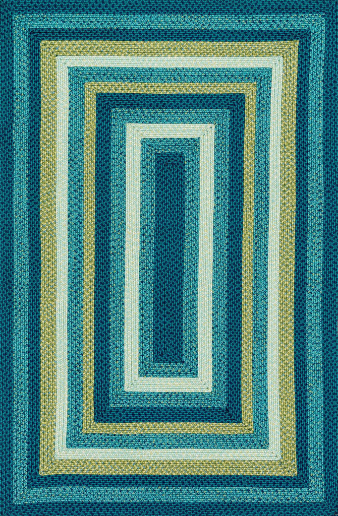 Loloi Garrett GA-01 Blue / Green Area Rug main image