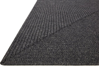 Loloi II Charcoal Braided Indoor/Outdoor Area Rug G7071 Charcoal/Charcoal Corner Image