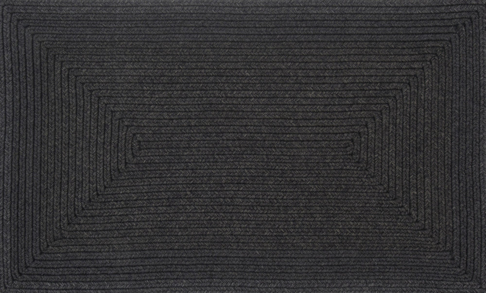 Loloi Charcoal Braided Indoor/Outdoor Area Rug G7071 Charcoal/charcoal