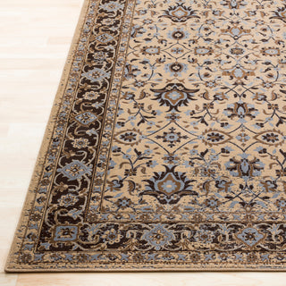 Surya Goldfinch GDF-1019 Butter Tan Dark Brown Light Gray Medium Area Rug Detail Image