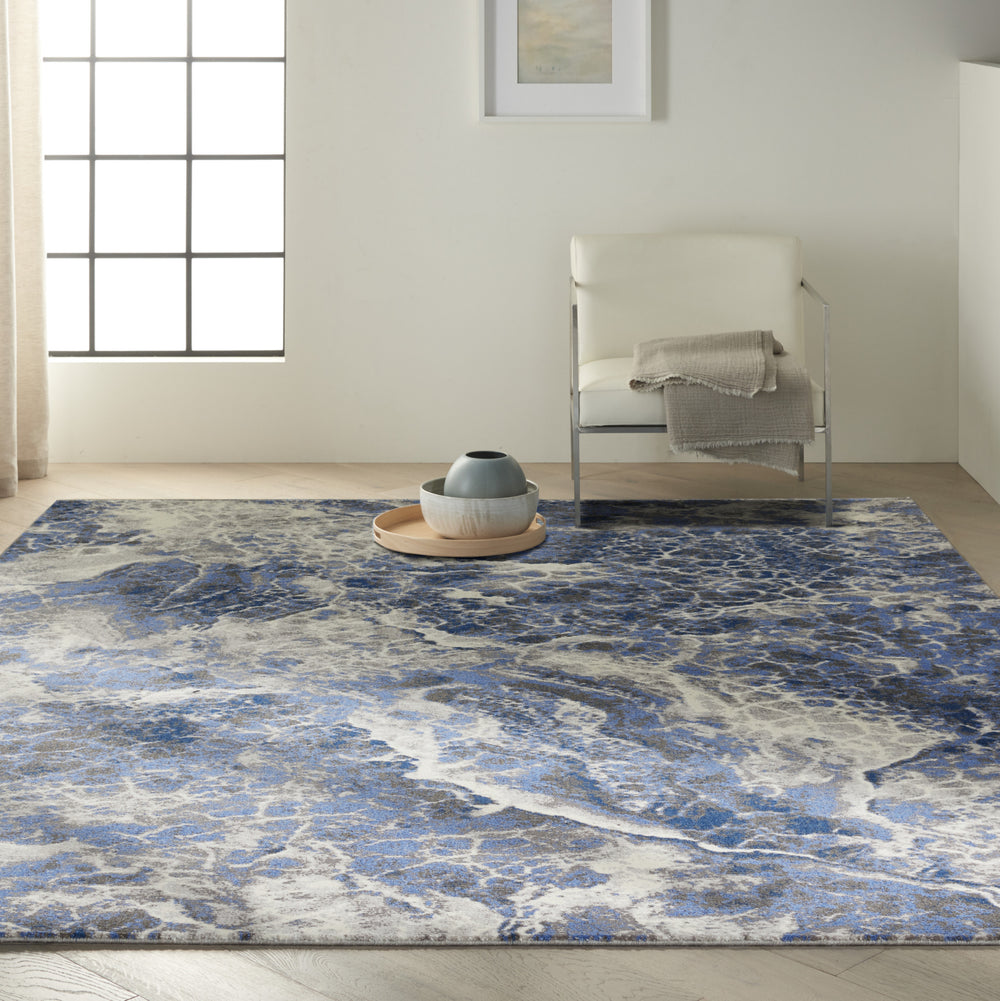 Calvin Klein CK36 Gradient GDT06 Blue/Grey Area Rug Room Scene Feature