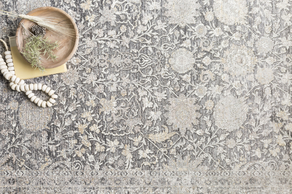 Loloi Gemma GEM-02 Charcoal/Sand Area Rug Close Up Featured