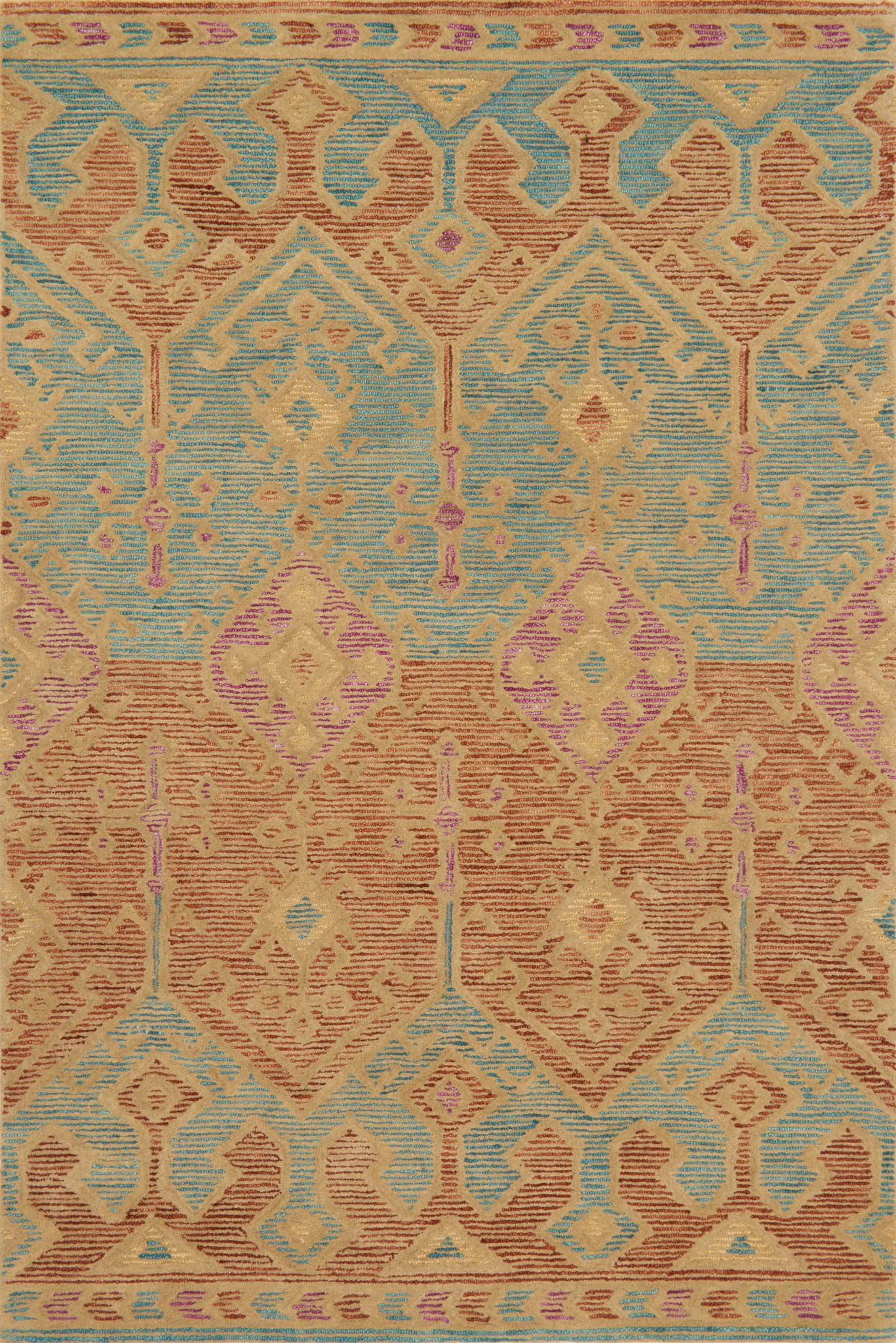 Loloi Gemology GQ-02 Spice/Teal Area Rug by Justina Blakeney main image