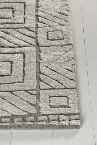 Chandra Genna GEN-45200 White/Grey Area Rug Corner Shot