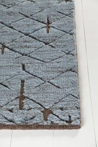 Chandra Genna GEN-45202 Blue/Brown Area Rug Corner Shot