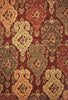 KAS Geneva 9409 Burgundy Allover Ikat Machine Woven Area Rug