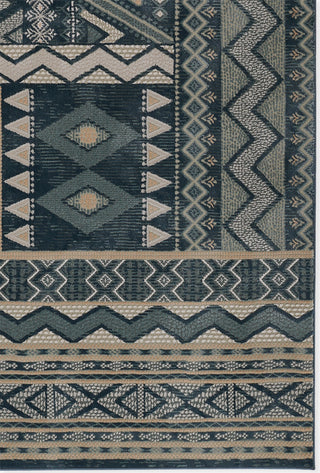 Momeni Genevieve GNV-9 Blue Area Rug Corner Image