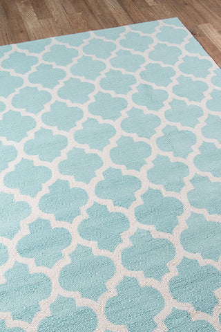 Momeni Geo GEO-4 Sky Blue Area Rug Closeup Feature