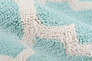 Momeni Geo GEO-4 Sky Blue Area Rug Detail Shot