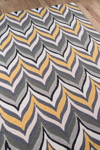 Momeni Geo GEO-9 Yellow Area Rug Closeup Feature