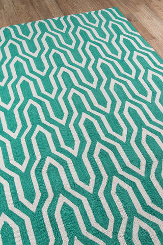 Momeni Geo GEO12 Green Area Rug Close Up Feature