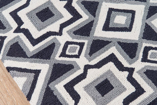 Momeni Geo GEO16 Charcoal Area Rug Corner Shot