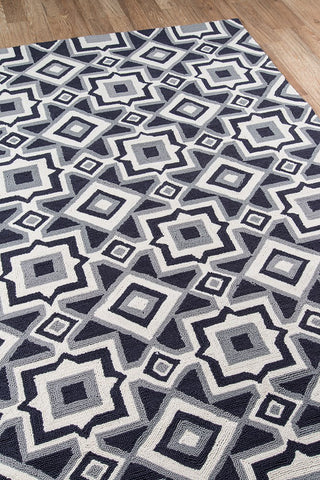 Momeni Geo GEO16 Charcoal Area Rug Close Up Feature