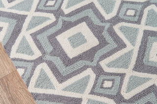 Momeni Geo GEO16 Grey Area Rug Corner Shot