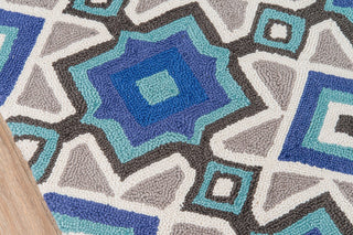 Momeni Geo GEO16 Indigo Area Rug Corner Shot