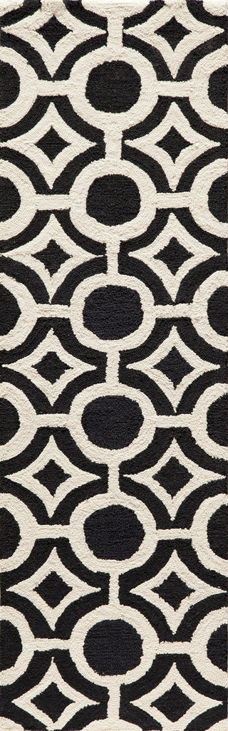 Momeni Geo GEO22 Black Area Rug Close Up