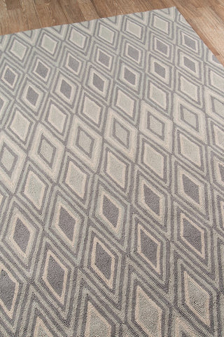 Momeni Geo GEO26 Grey Area Rug Close Up Feature