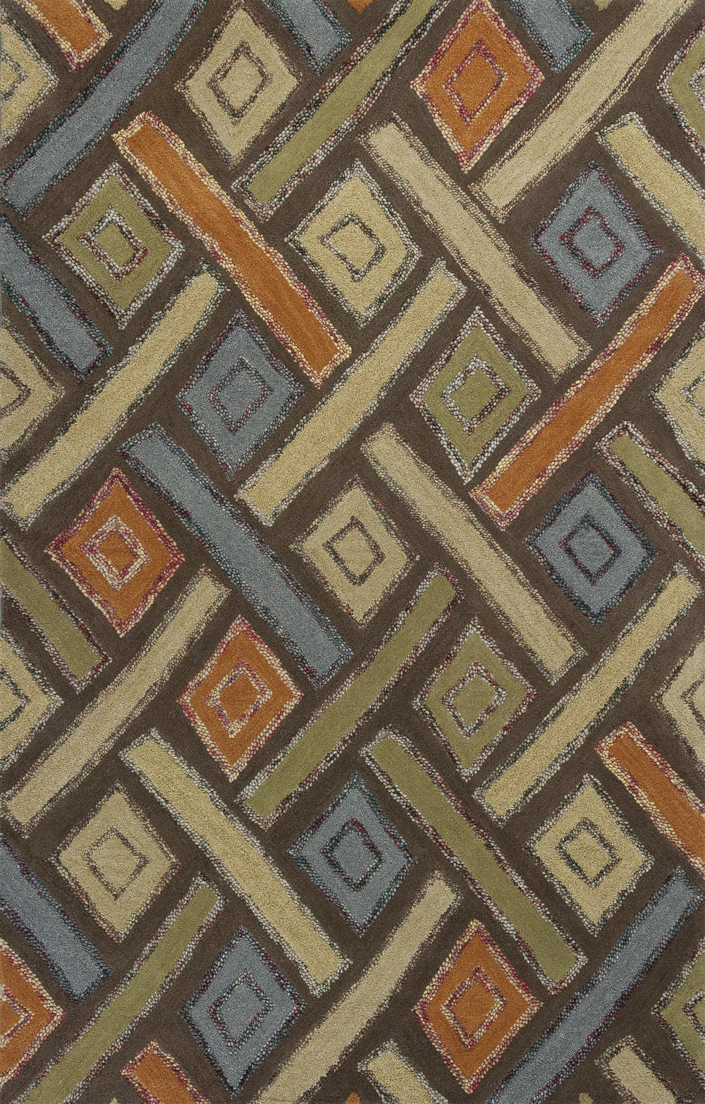 KAS Geo 4603 Mocha Windows Area Rug