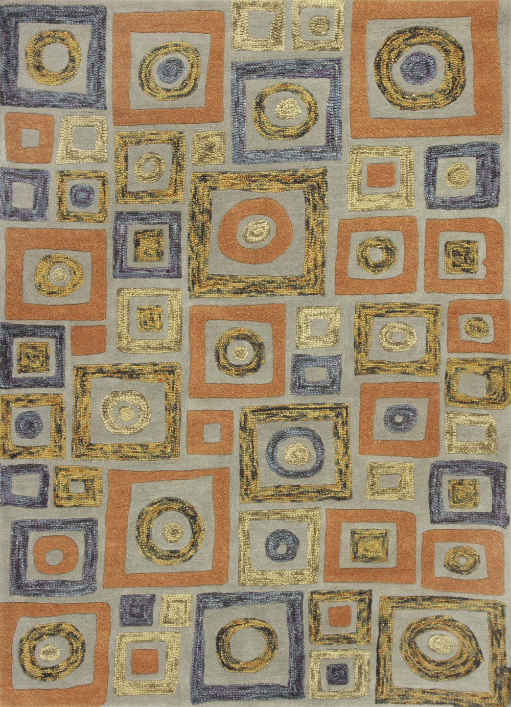 KAS Geo 4605 Frost Cityscape Area Rug