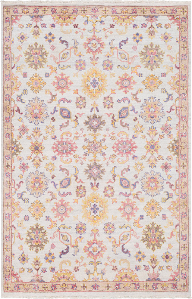 Surya Gorgeous GGS-1001 Bright Pink Cream Tan Mustard Camel Yellow Rose Dark Purple Area Rug main image