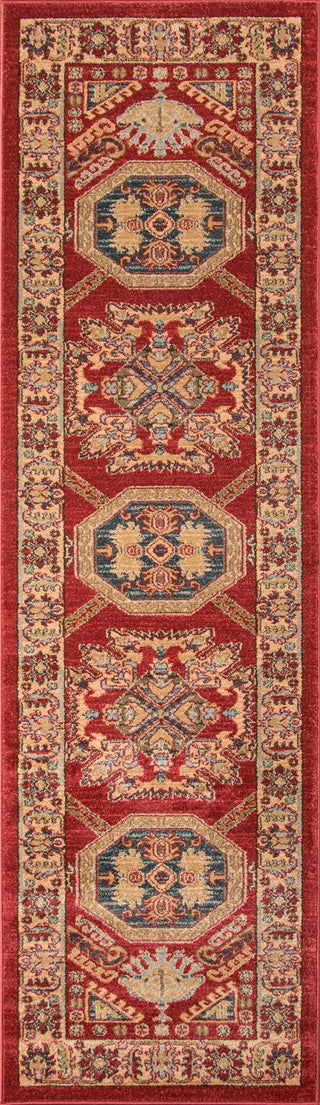 Momeni Ghazni GZ-02 Red Area Rug Closeup