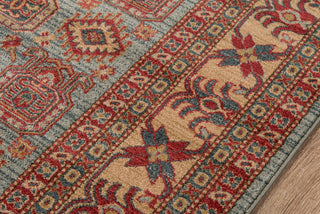 Momeni Ghazni GZ-06 Light Blue Area Rug Corner Shot