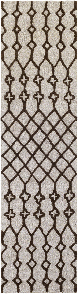 Artistic Weavers Ghana Jayden Light Gray/Chocolate Brown Area Rug Runner