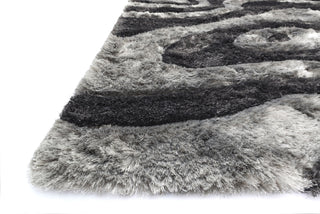 Loloi Glamour Shag GS-03 Smoke Area Rug Corner Shot