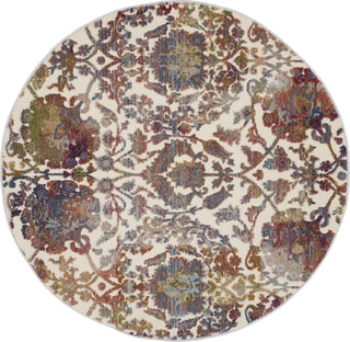 Nourison Global Vintage GLB06 White/Multi Area Rug Detail Image