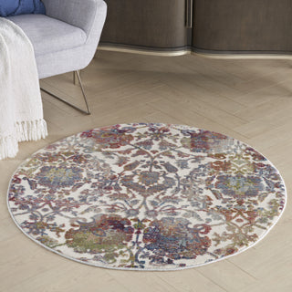 Nourison Global Vintage GLB06 White/Multi Area Rug Detail Image